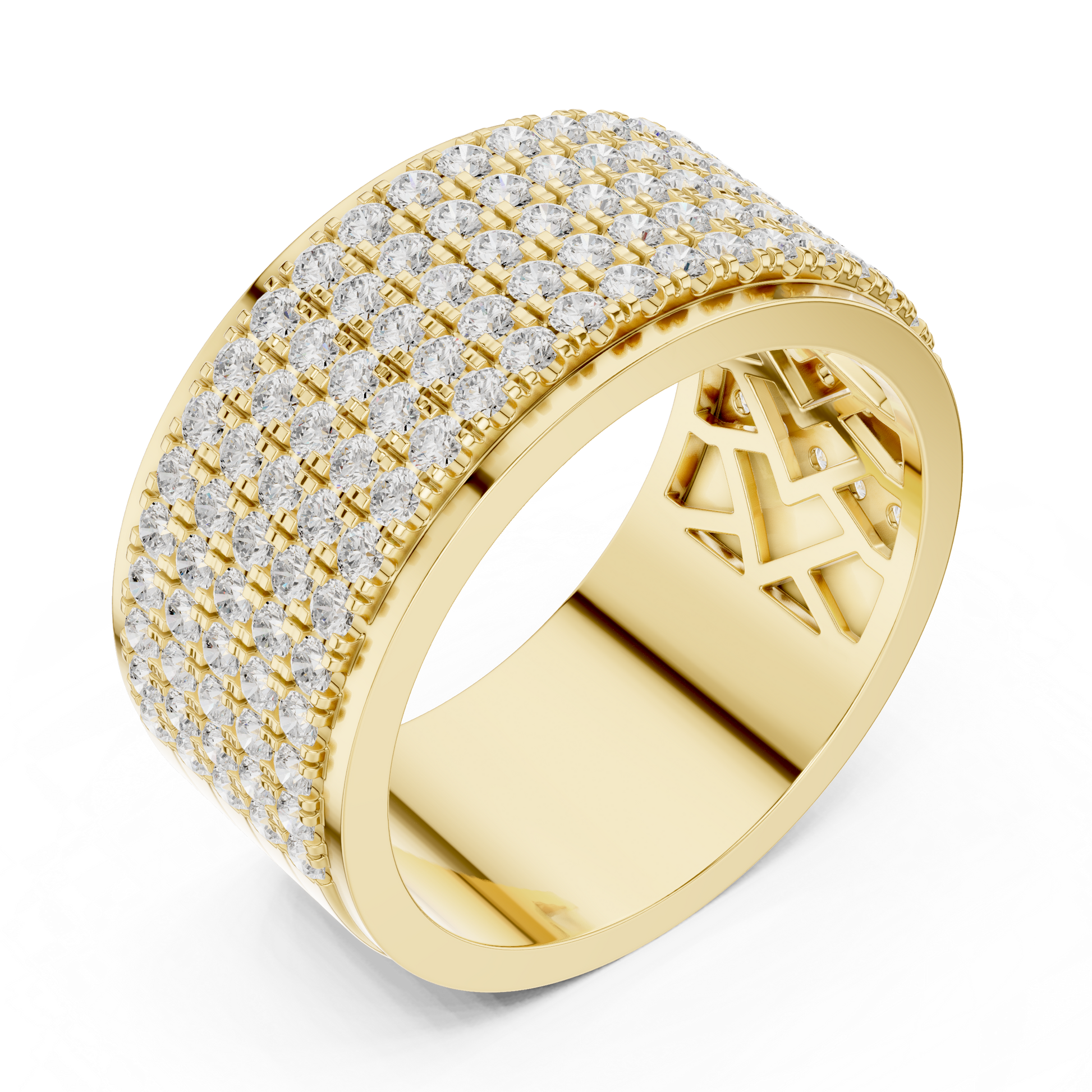 Round Pave Lab Grown Diamond Ring