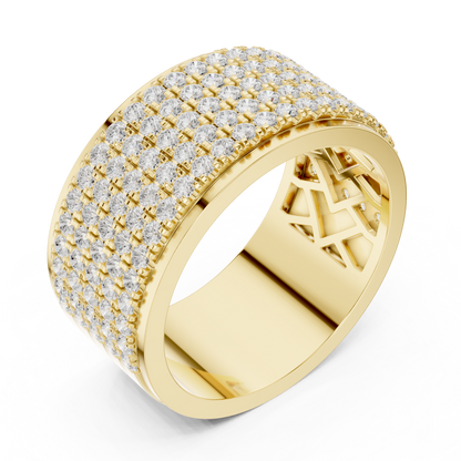 Round Pave Lab Grown Diamond Ring