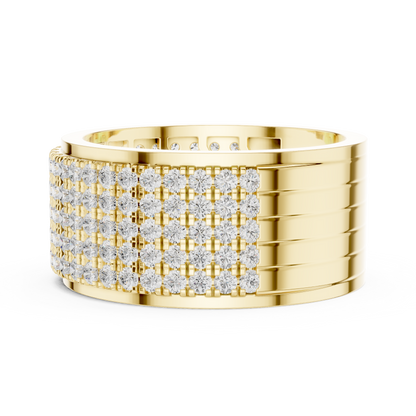 Round Pave Lab Grown Diamond Ring