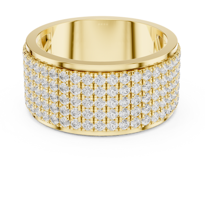 Round Pave Lab Grown Diamond Ring