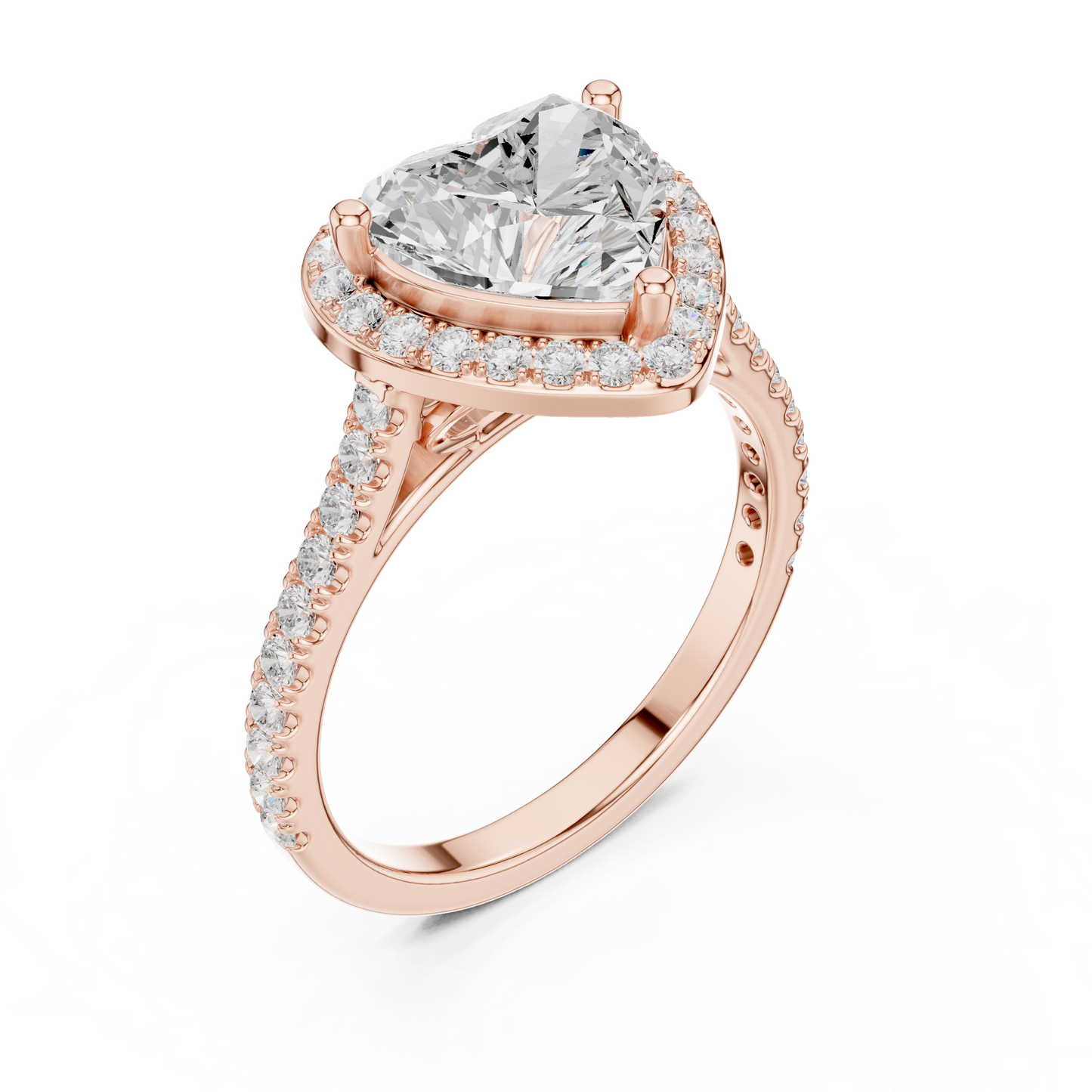 Round Halo Lab Grown Diamond Ring