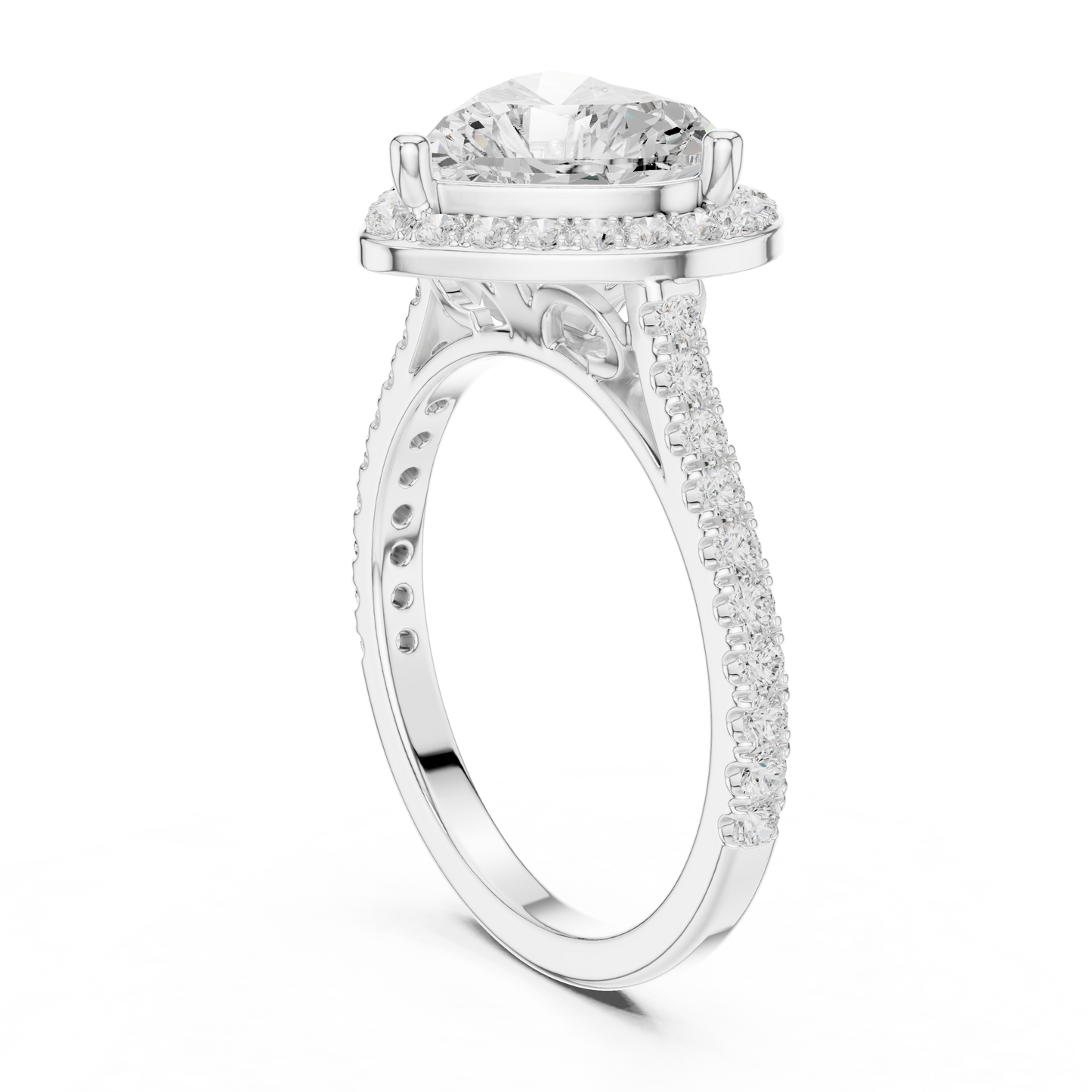 Round Halo Lab Grown Diamond Ring