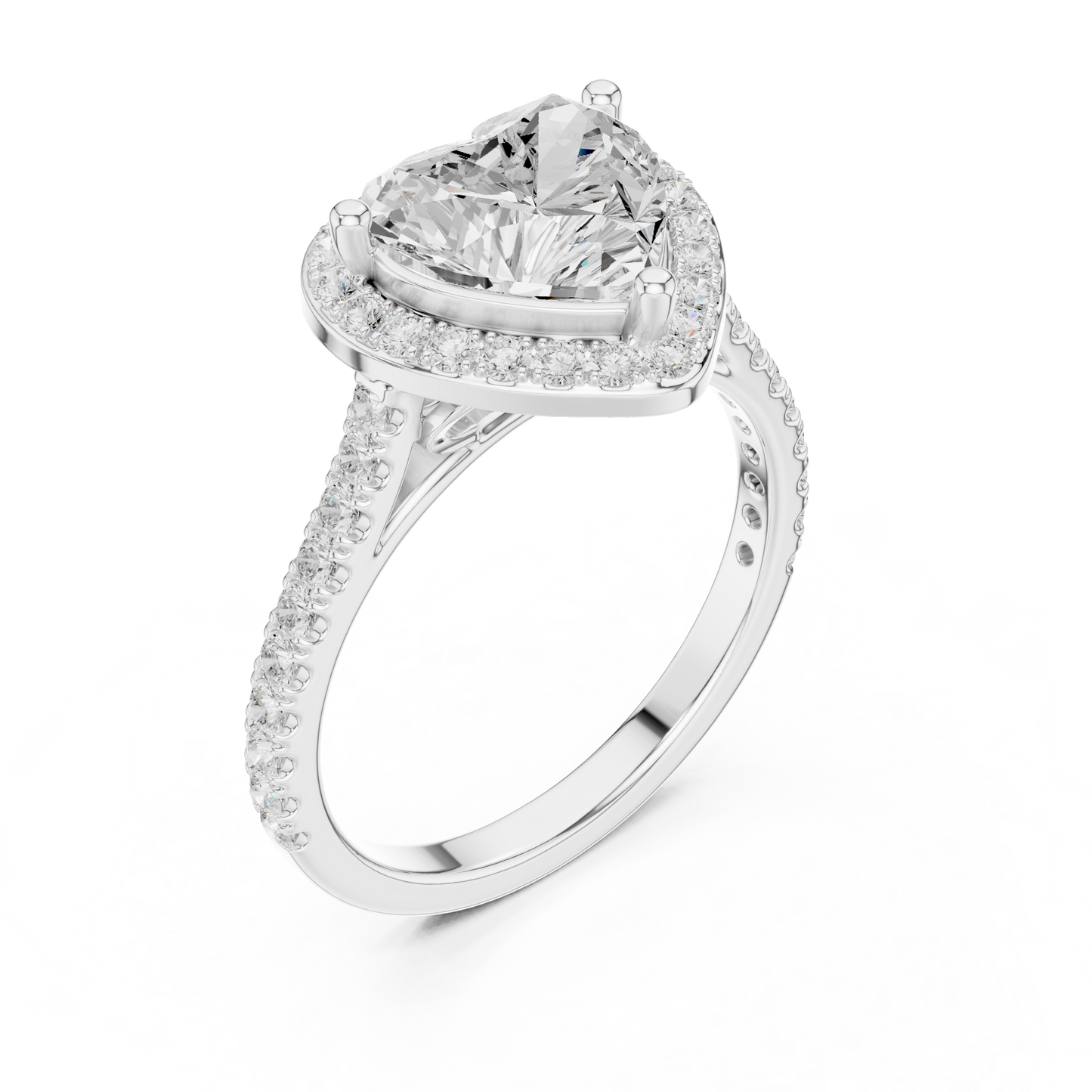 Round Halo Lab Grown Diamond Ring