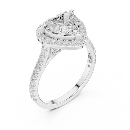 Round Halo Lab Grown Diamond Ring