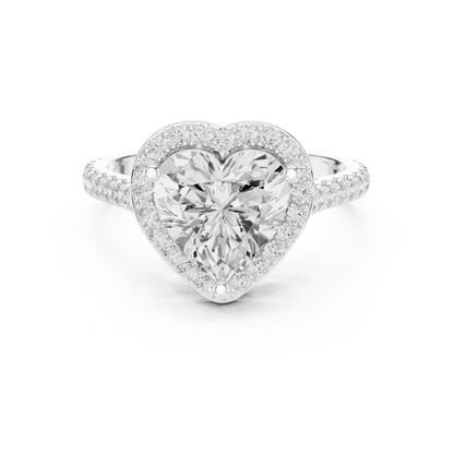 Round Halo Lab Grown Diamond Ring