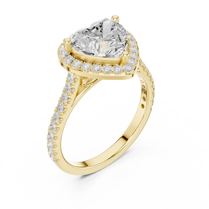 Round Halo Lab Grown Diamond Ring