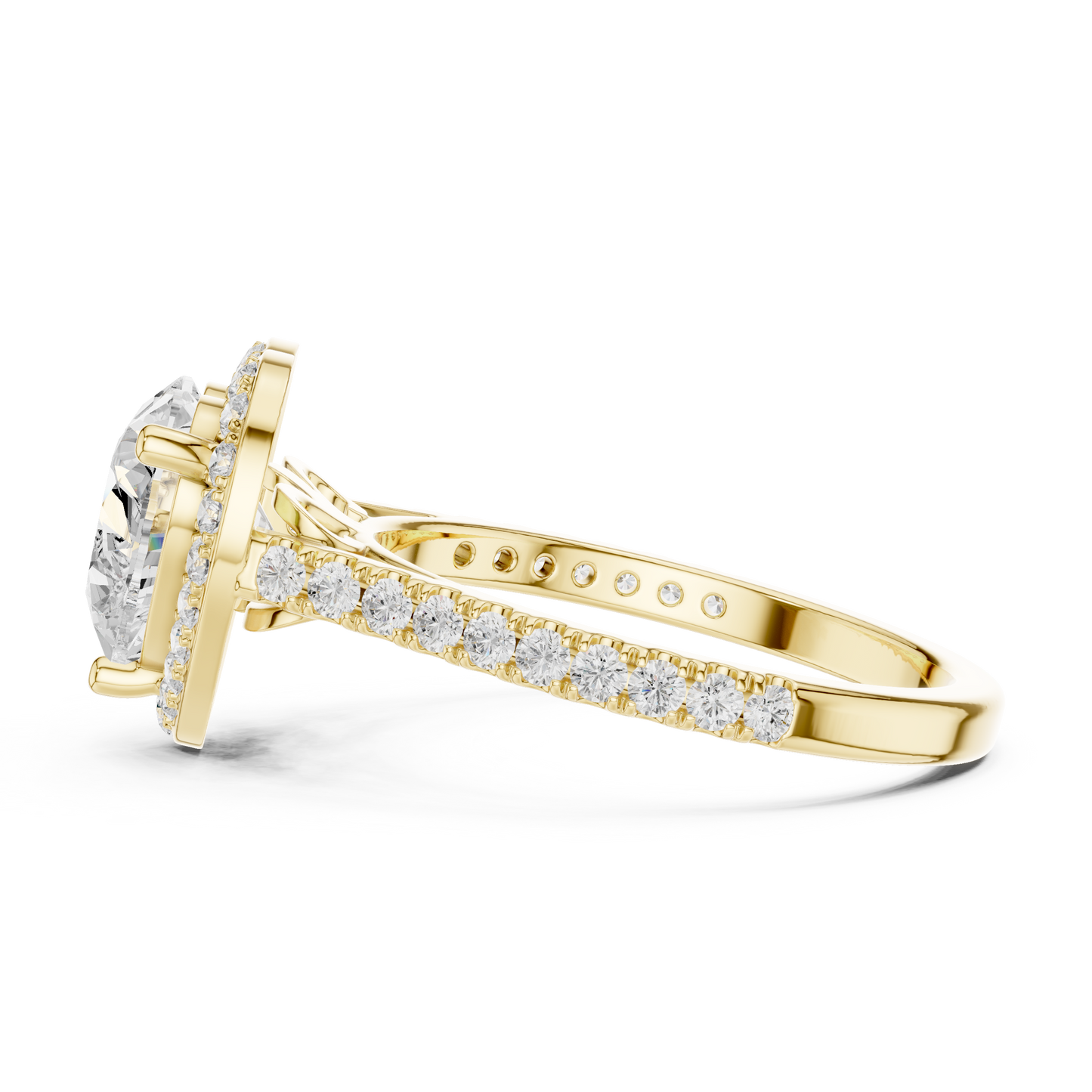 Round Halo Lab Grown Diamond Ring