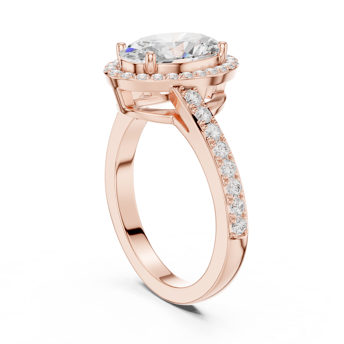 Mixed Shape Lab Grown Diamond Halo Ring