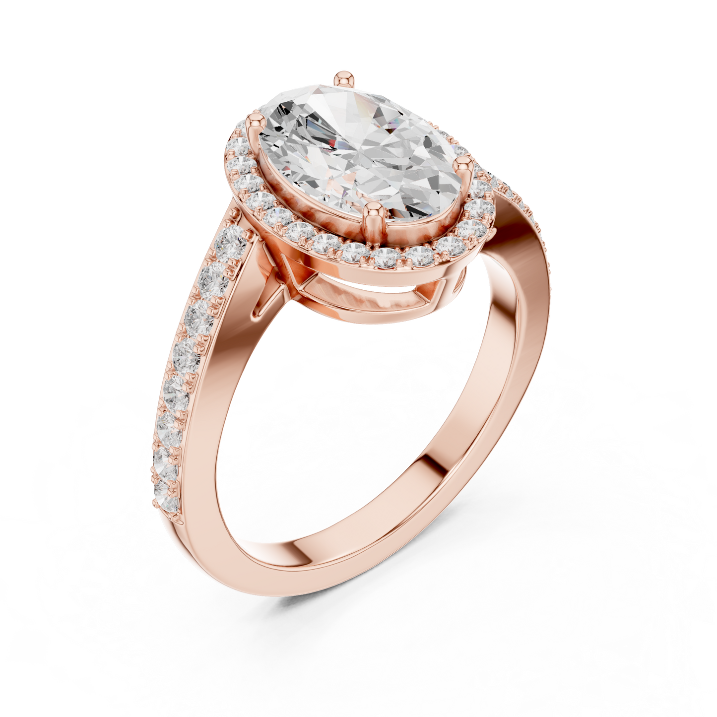 Mixed Shape Lab Grown Diamond Halo Ring