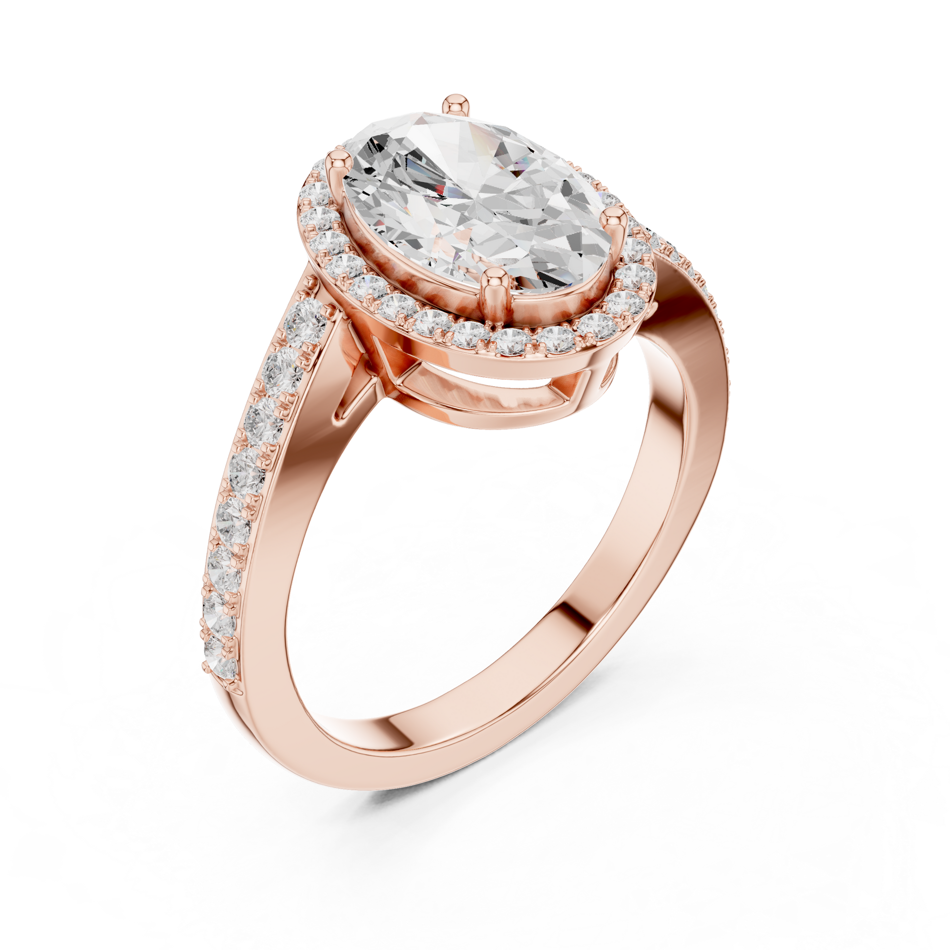 Mixed Shape Lab Grown Diamond Halo Ring