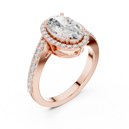 Mixed Shape Lab Grown Diamond Halo Ring