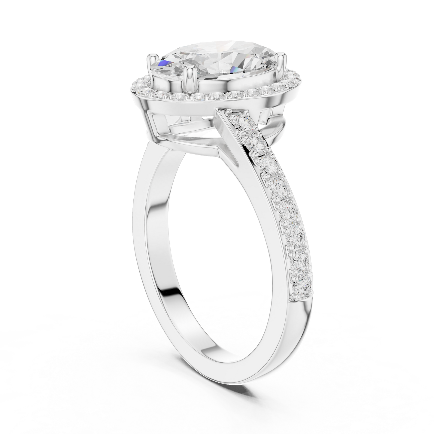Mixed Shape Lab Grown Diamond Halo Ring