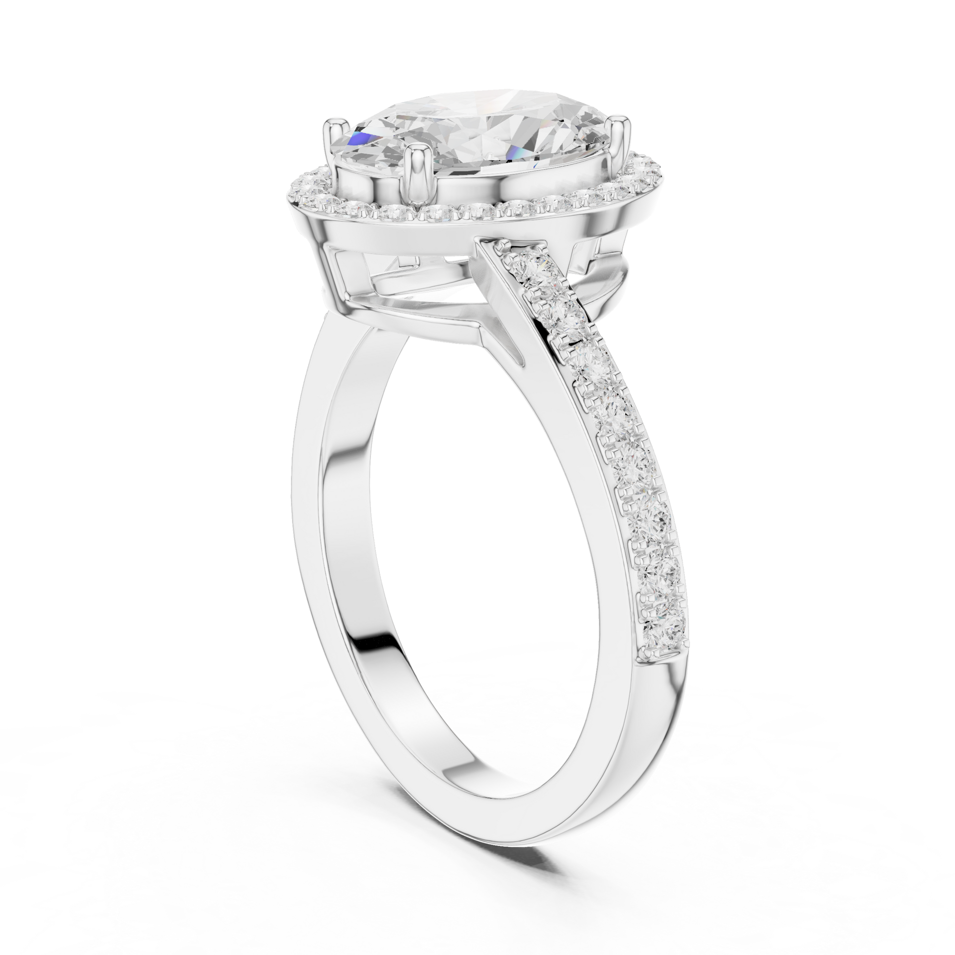 Mixed Shape Lab Grown Diamond Halo Ring