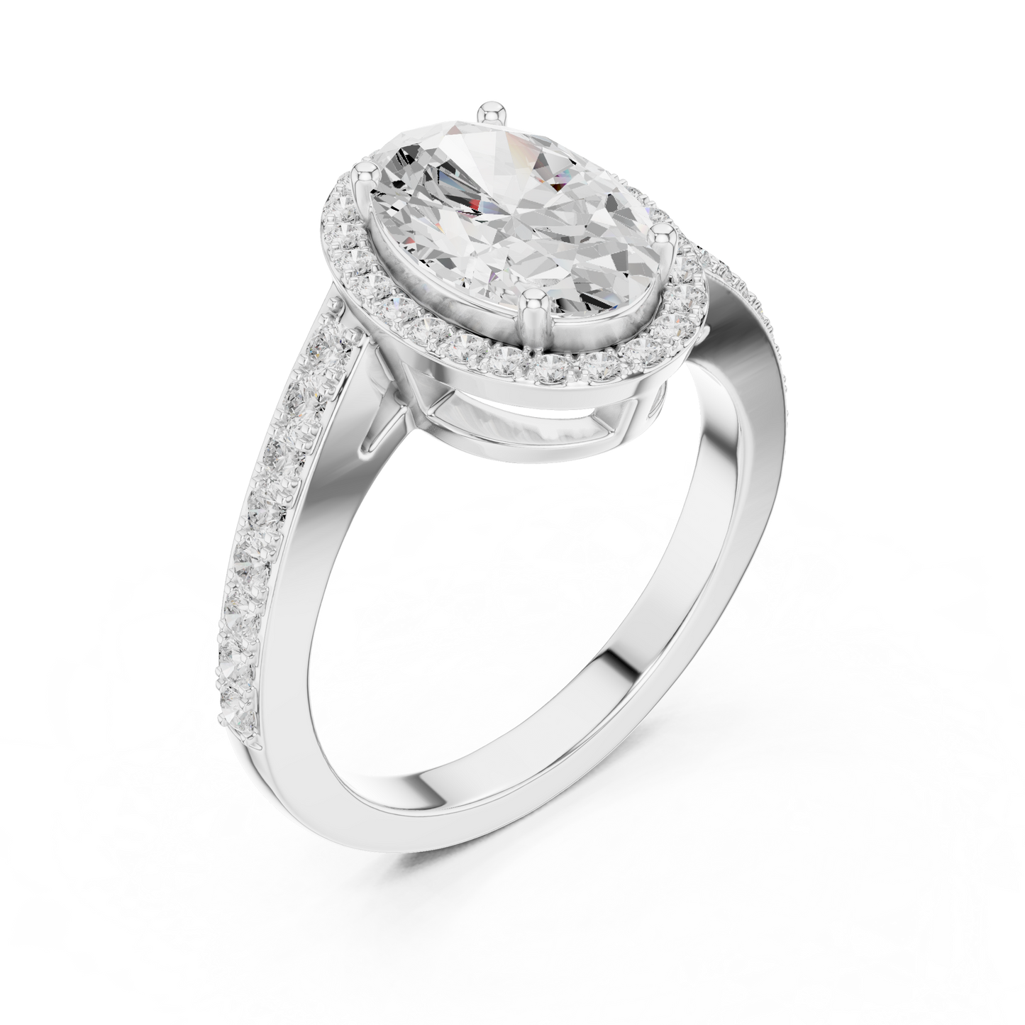 Mixed Shape Lab Grown Diamond Halo Ring