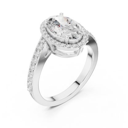Mixed Shape Lab Grown Diamond Halo Ring