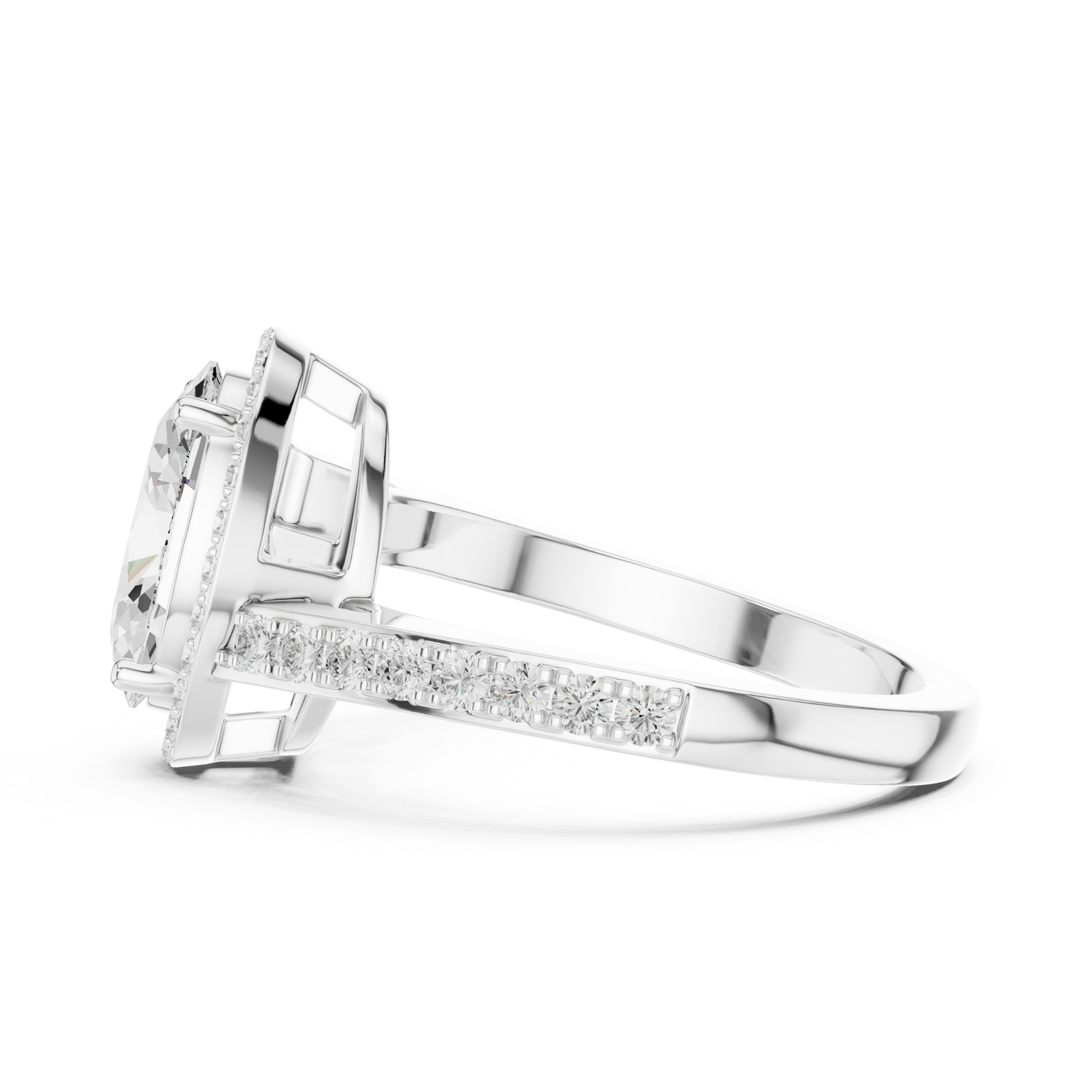 Mixed Shape Lab Grown Diamond Halo Ring
