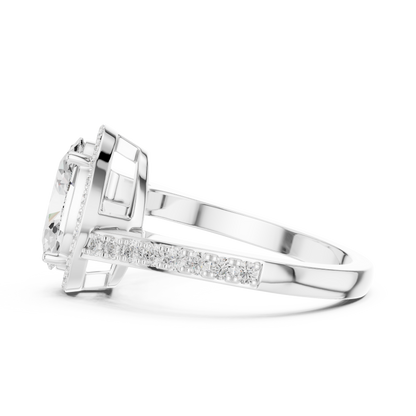 Mixed Shape Lab Grown Diamond Halo Ring