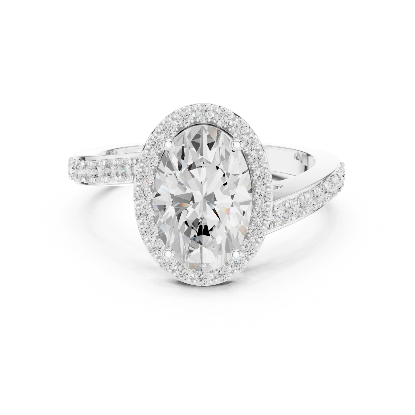 Mixed Shape Lab Grown Diamond Halo Ring