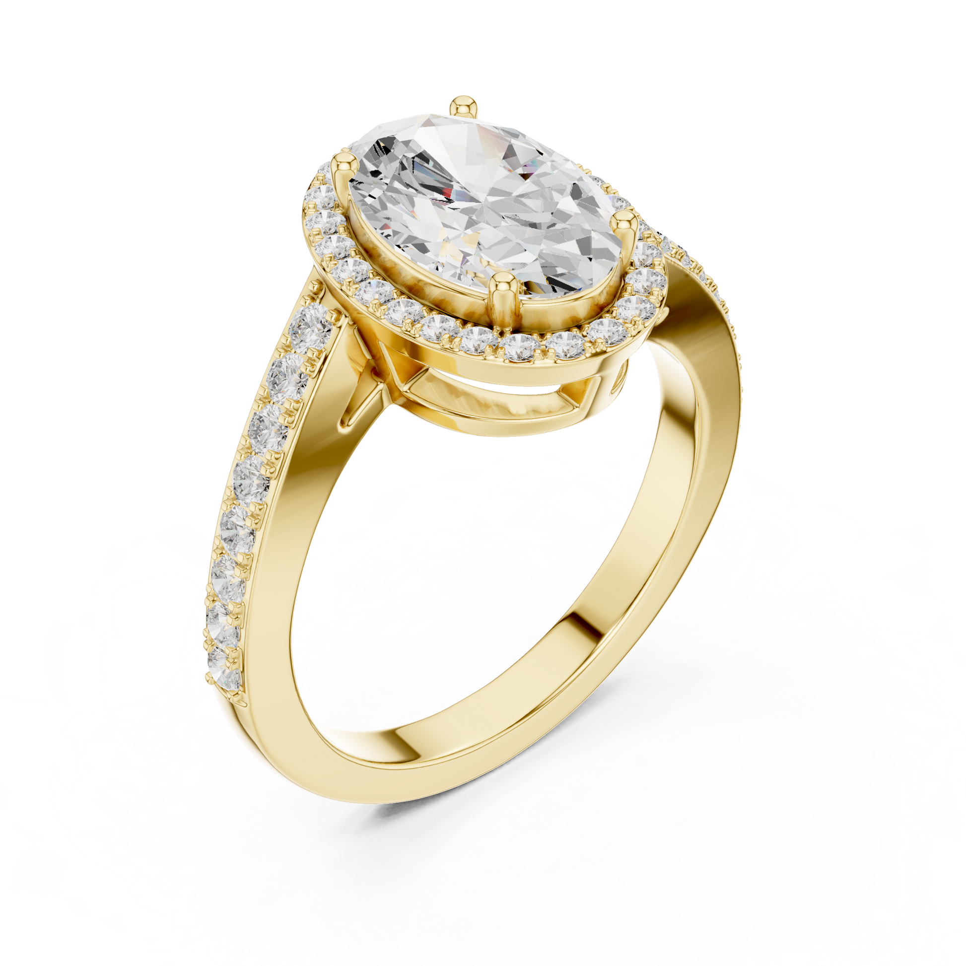 Mixed Shape Lab Grown Diamond Halo Ring