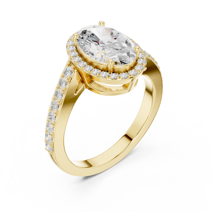 Mixed Shape Lab Grown Diamond Halo Ring