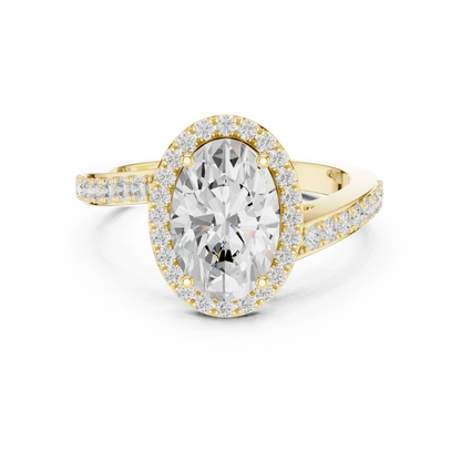Mixed Shape Lab Grown Diamond Halo Ring