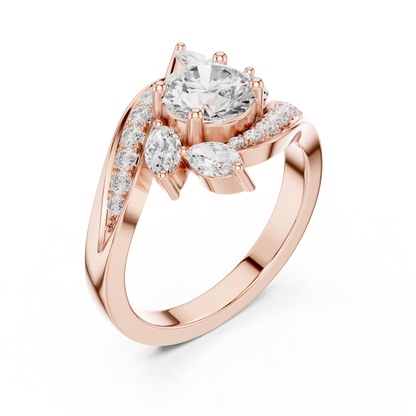 Mixed Shape Lab Grown Diamond Halo Ring
