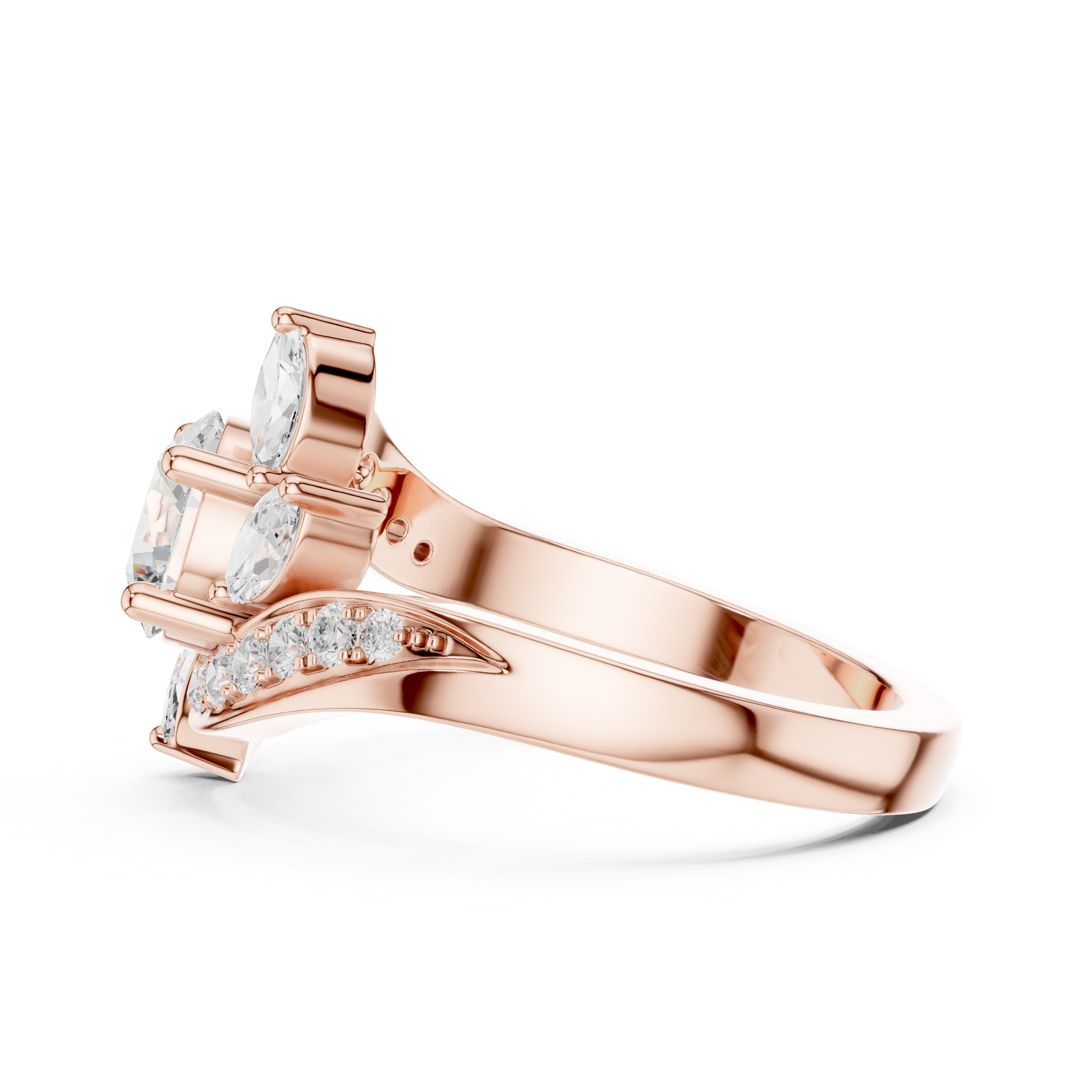 Mixed Shape Lab Grown Diamond Halo Ring