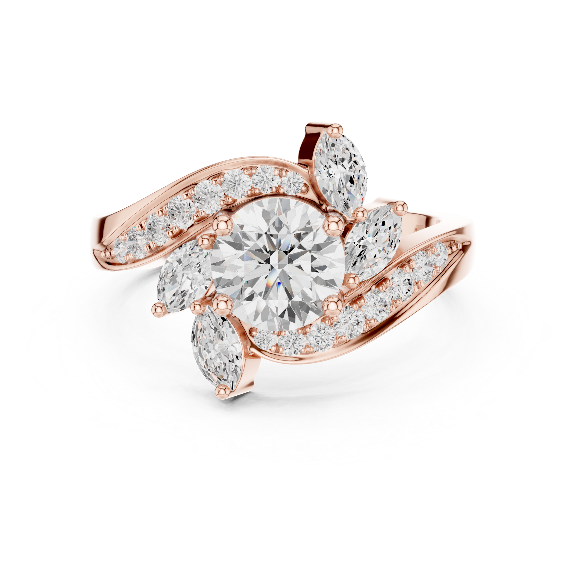 Mixed Shape Lab Grown Diamond Halo Ring