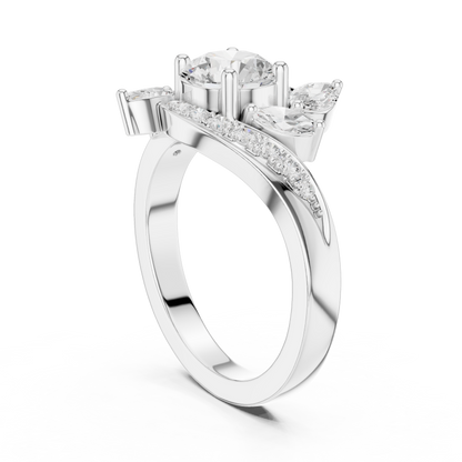 Mixed Shape Lab Grown Diamond Halo Ring