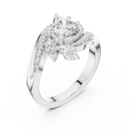 Mixed Shape Lab Grown Diamond Halo Ring