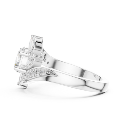 Mixed Shape Lab Grown Diamond Halo Ring