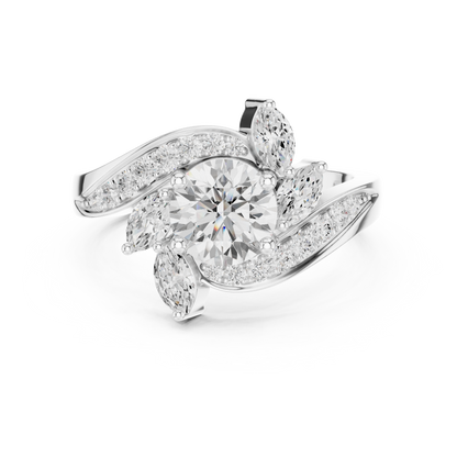 Mixed Shape Lab Grown Diamond Halo Ring