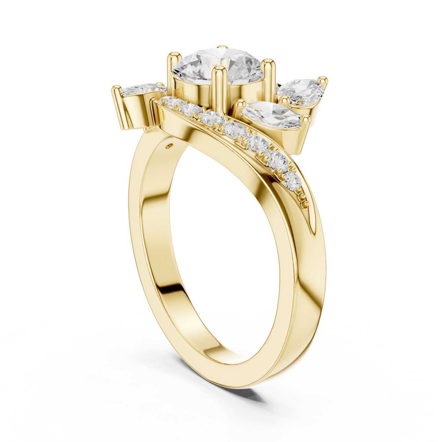 Mixed Shape Lab Grown Diamond Halo Ring