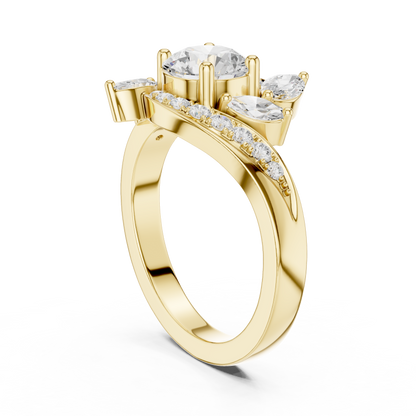 Mixed Shape Lab Grown Diamond Halo Ring