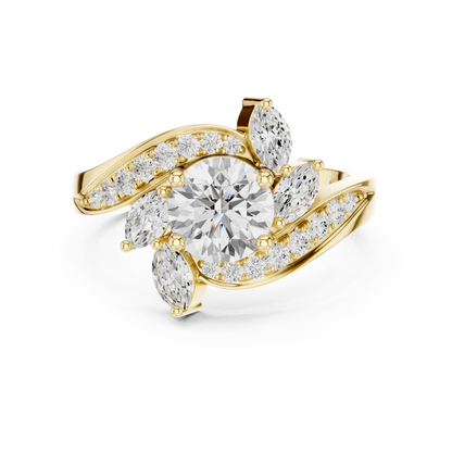 Mixed Shape Lab Grown Diamond Halo Ring