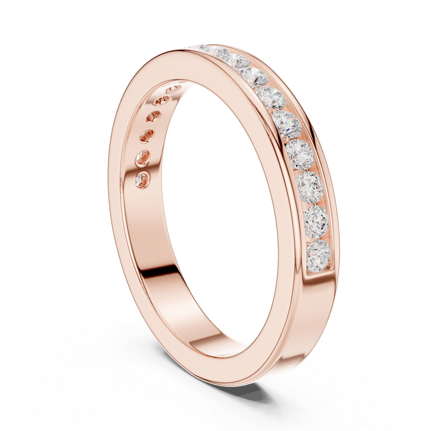 Round Channel Lab Grown Diamond Ring