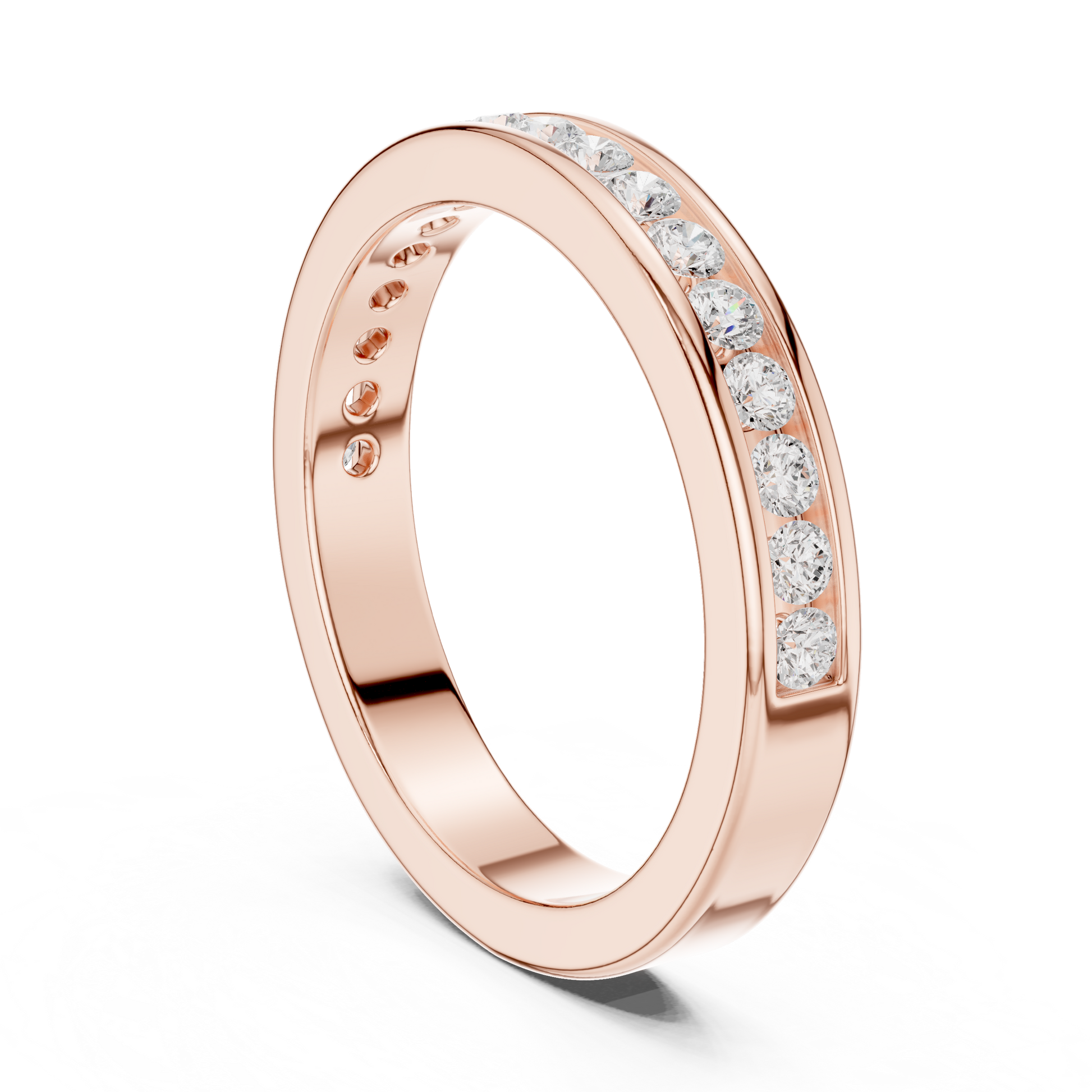 Round Channel Lab Grown Diamond Ring