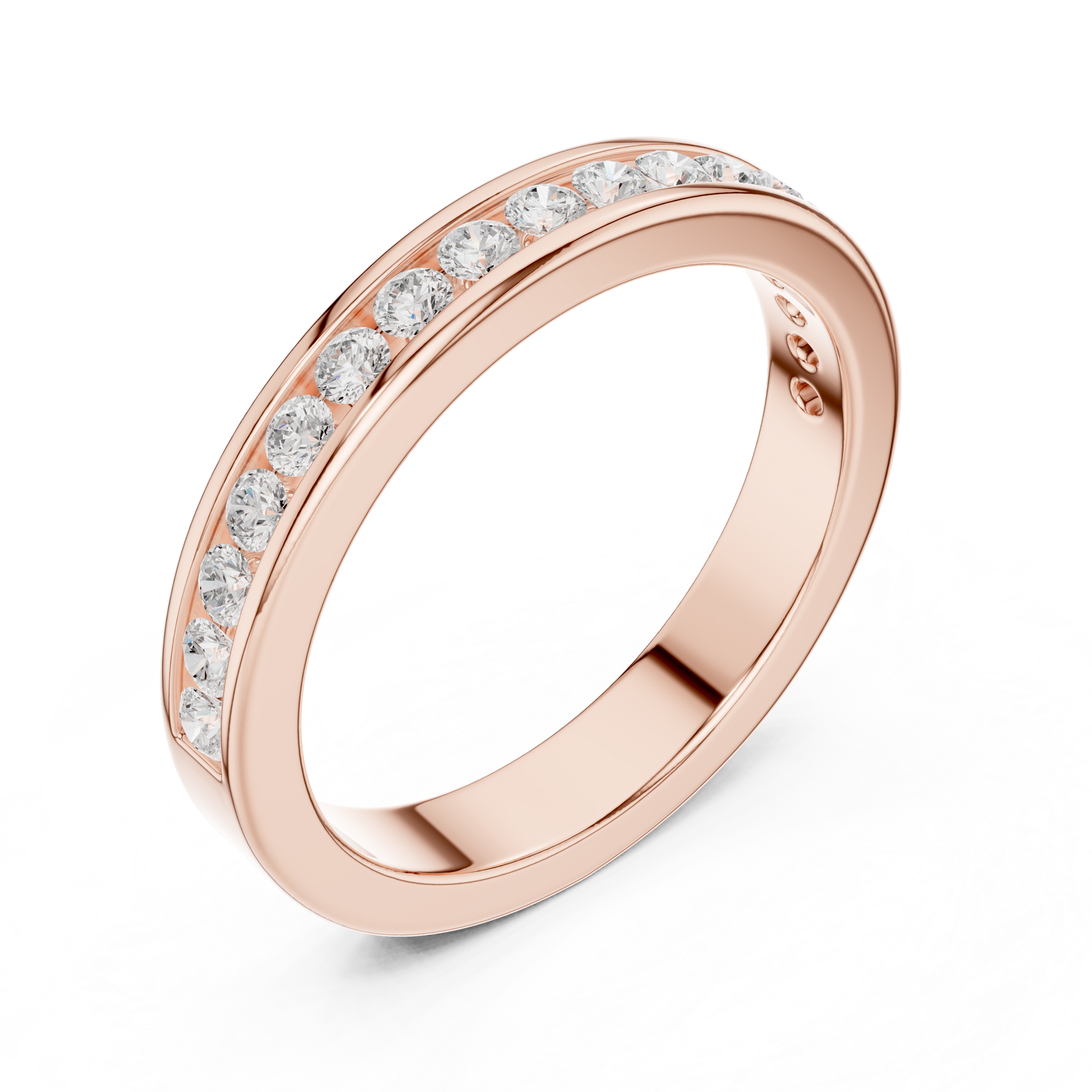 Round Channel Lab Grown Diamond Ring