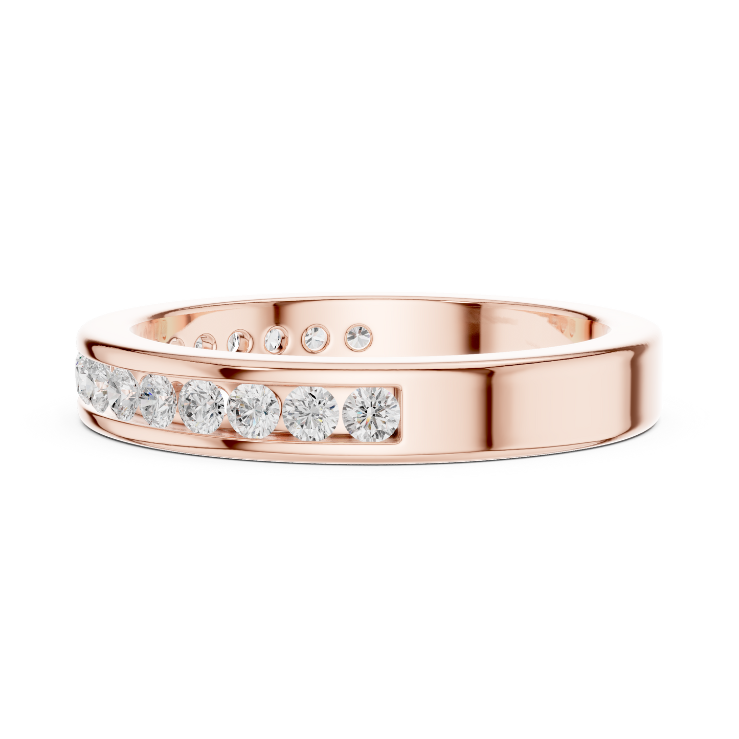Round Channel Lab Grown Diamond Ring