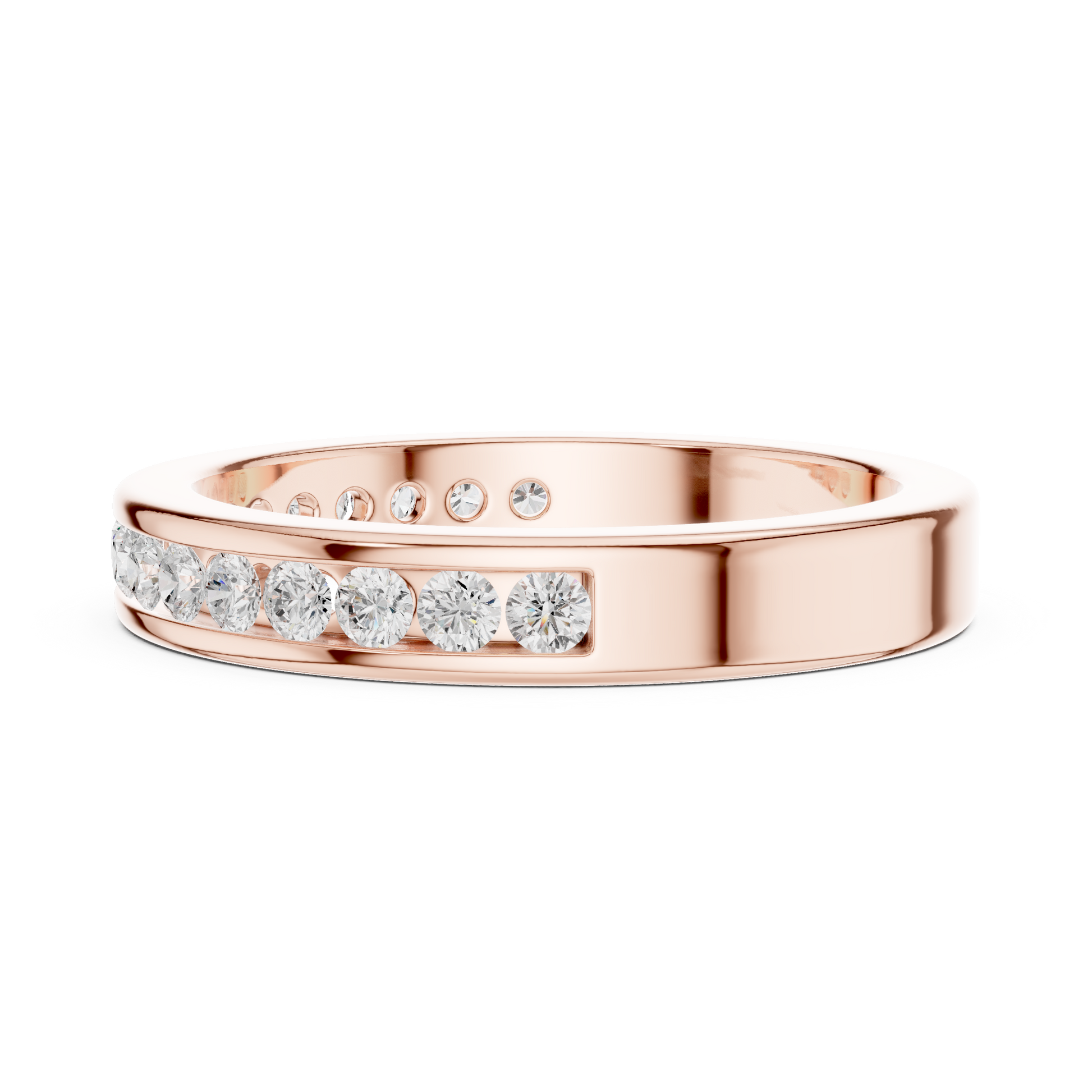 Round Channel Lab Grown Diamond Ring