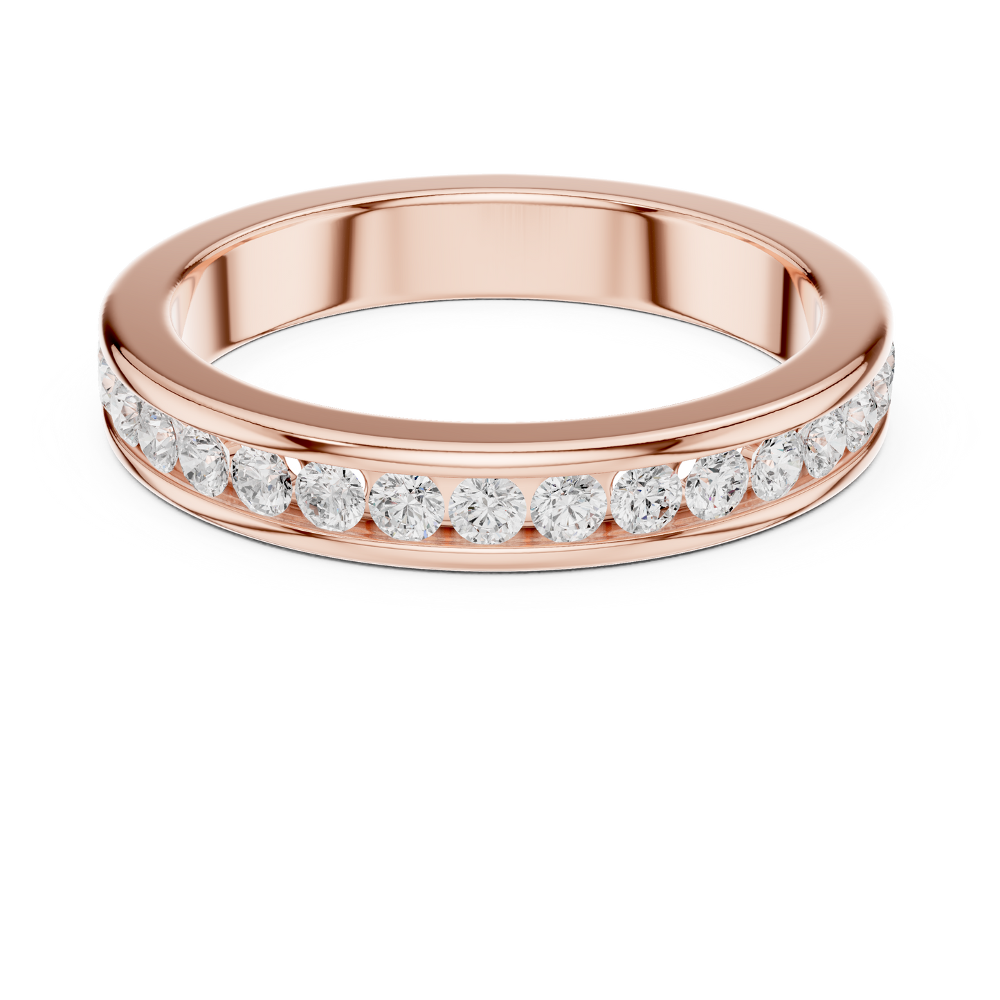Round Channel Lab Grown Diamond Ring