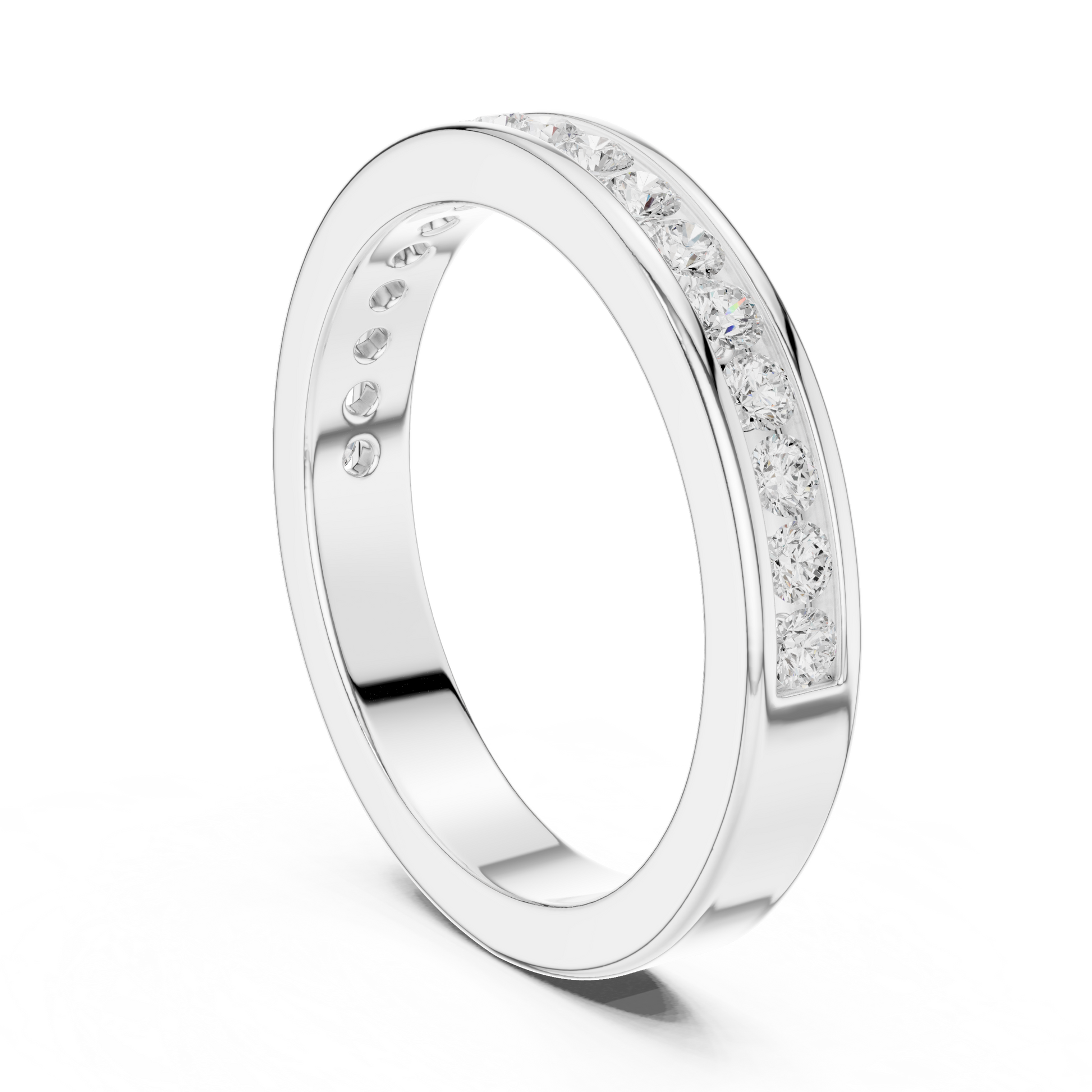 Round Channel Lab Grown Diamond Ring