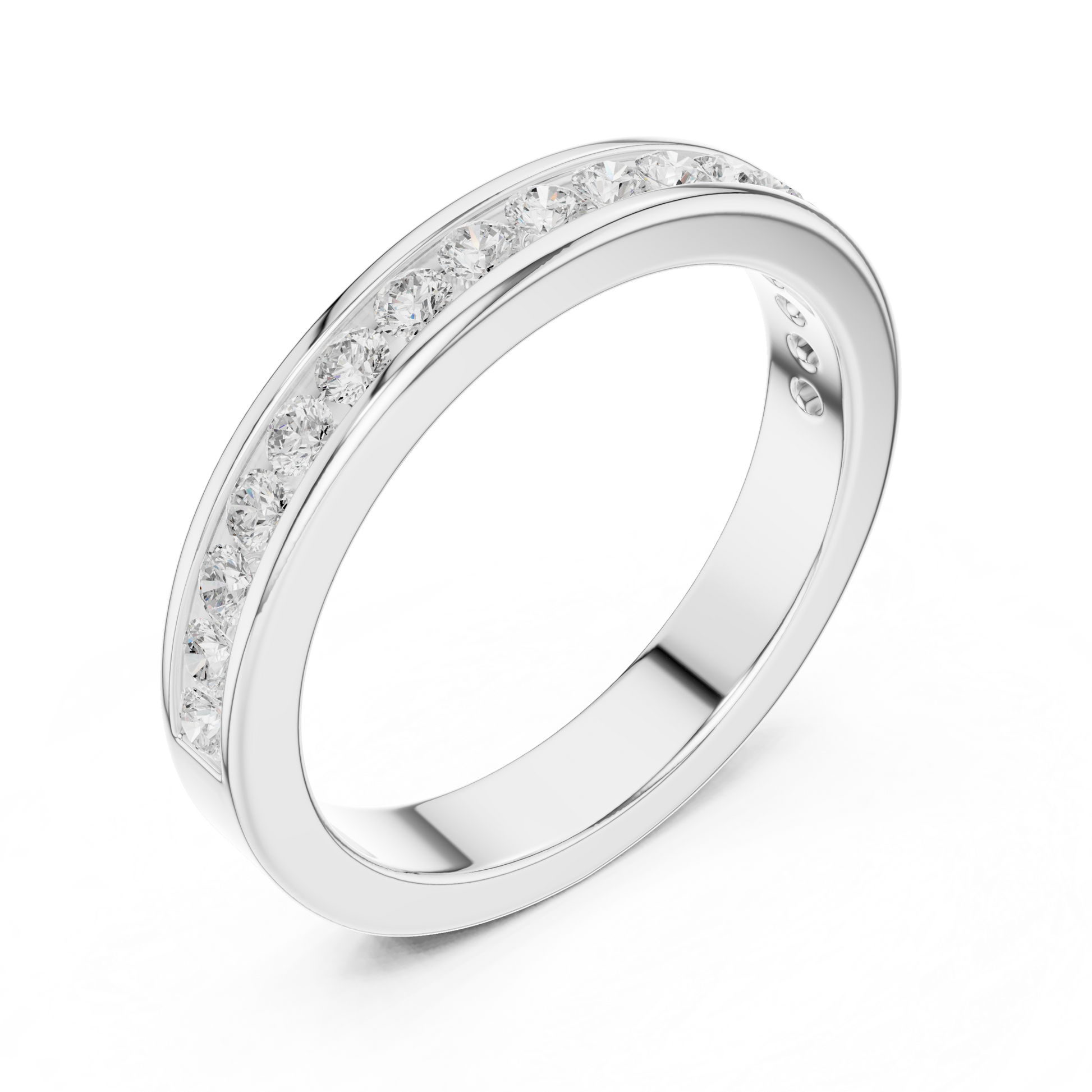 Round Channel Lab Grown Diamond Ring