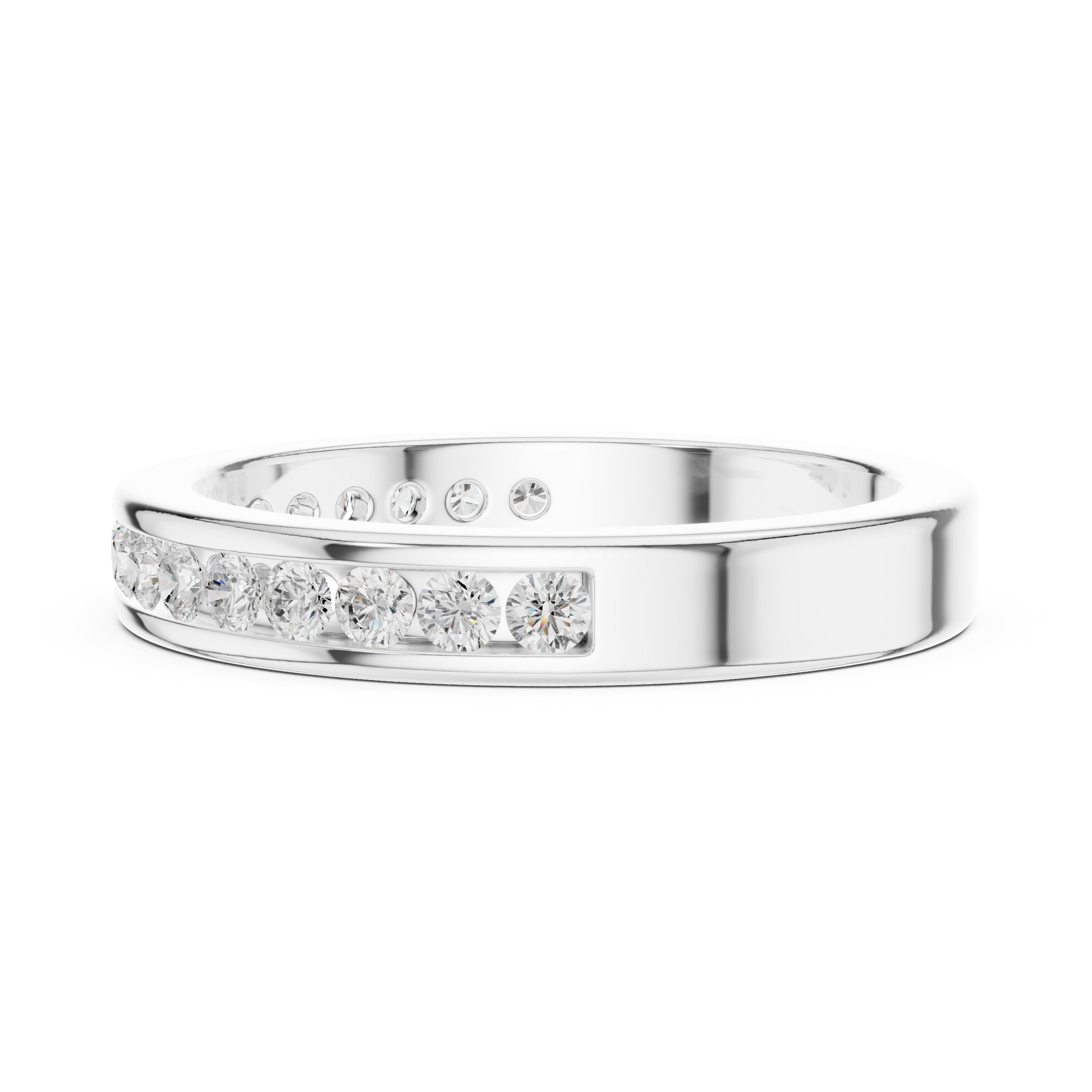 Round Channel Lab Grown Diamond Ring