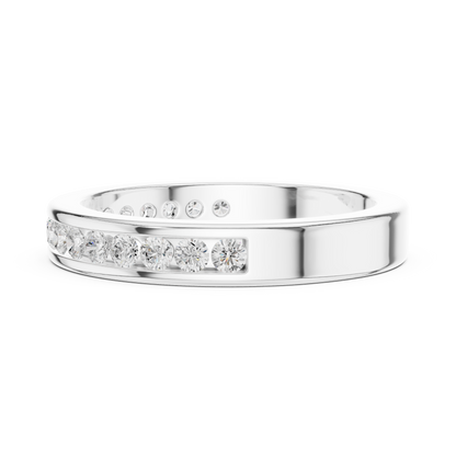 Round Channel Lab Grown Diamond Ring