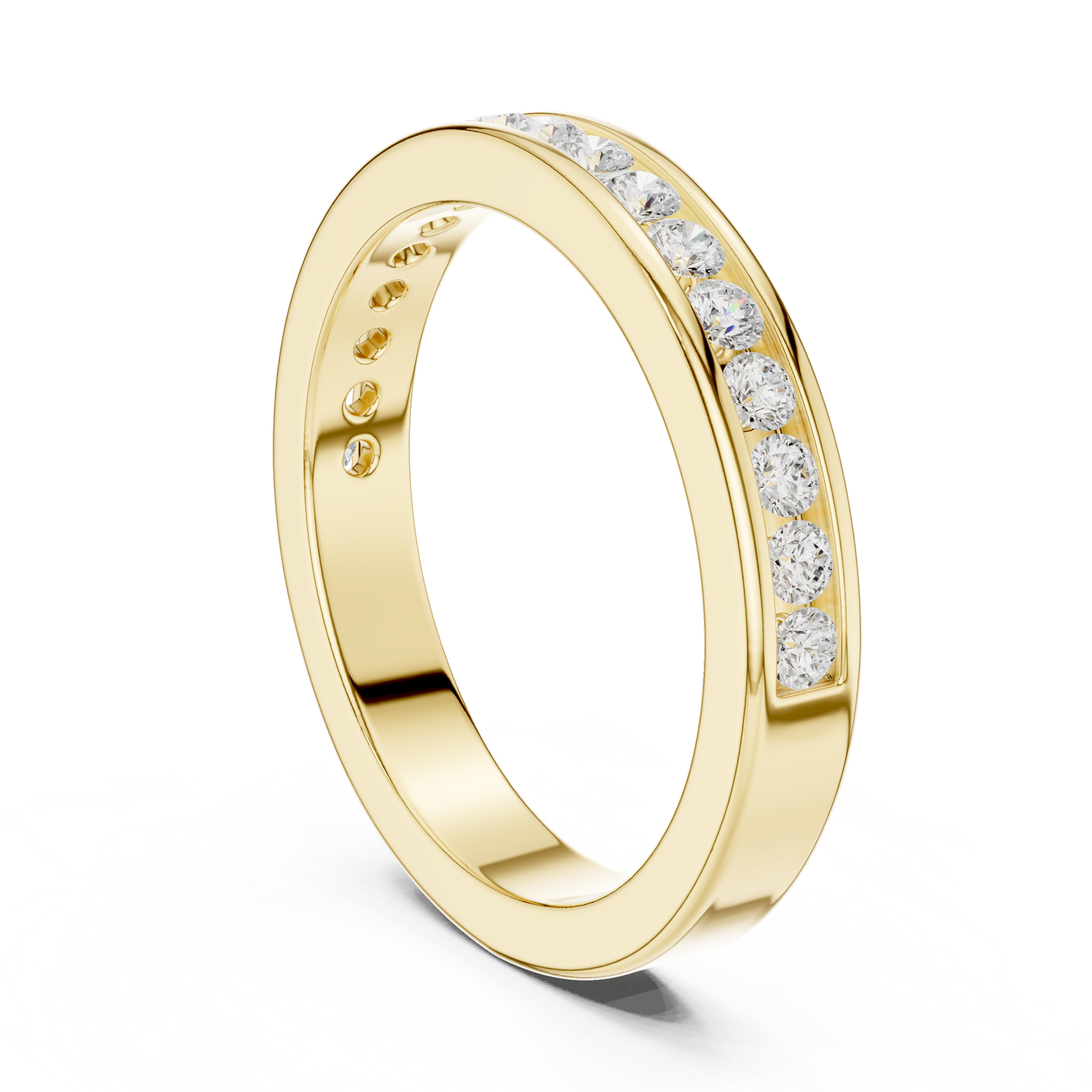 Round Channel Lab Grown Diamond Ring