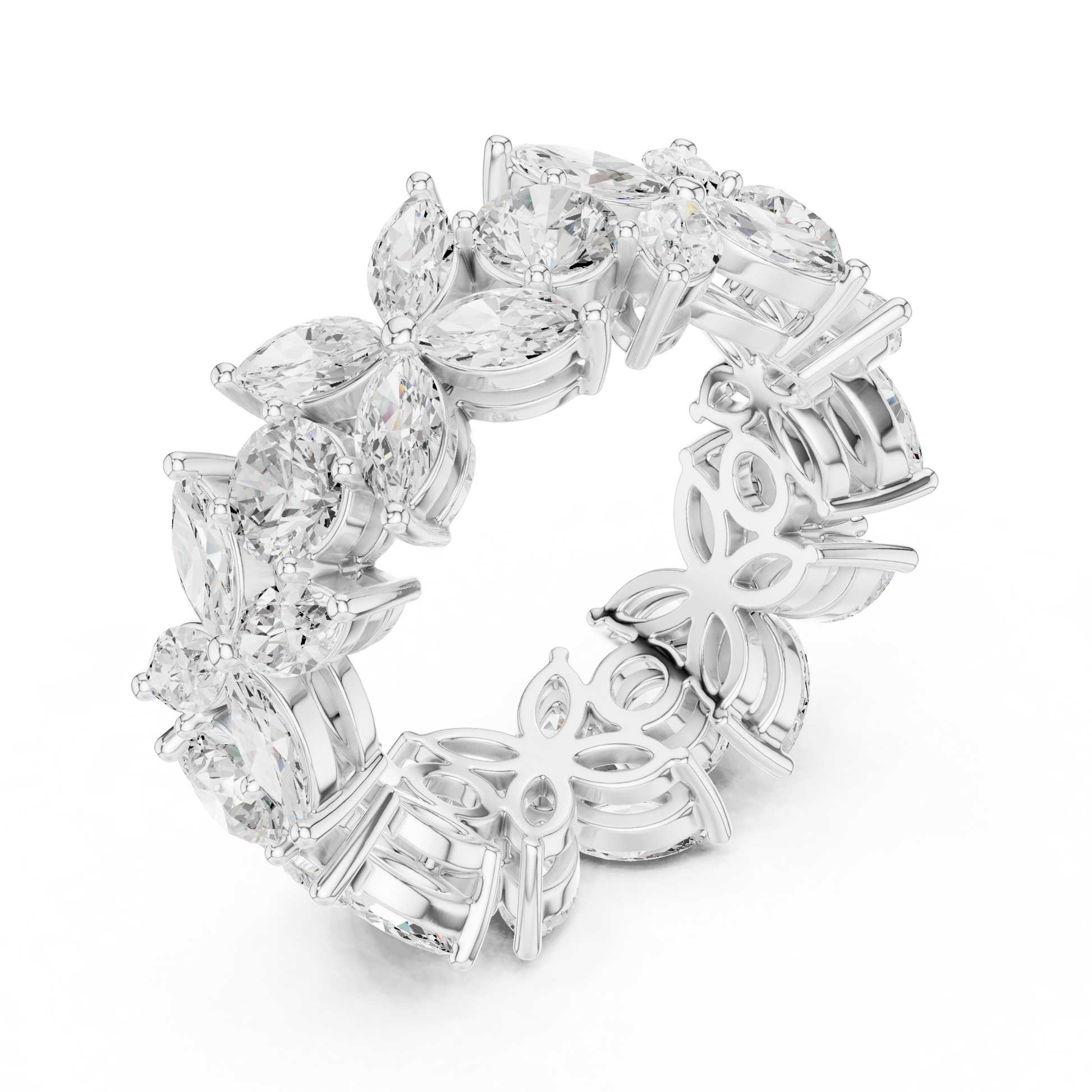 Mixed Shape Lab Grown Diamond Halo Ring
