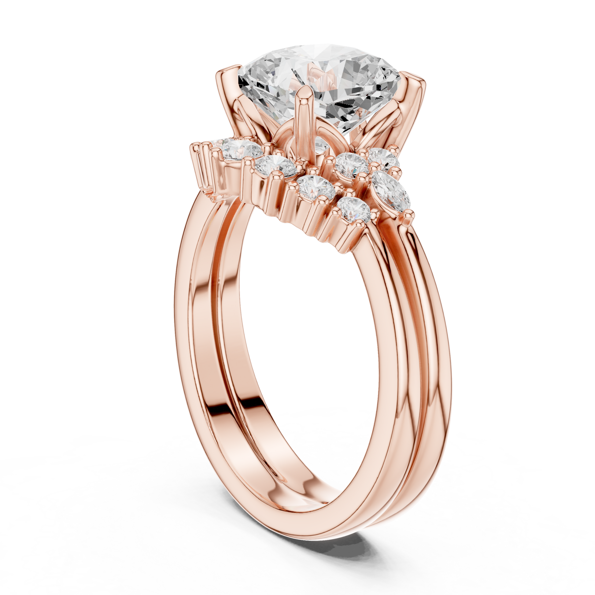Mixed Shape Lab Grown Diamond Halo Ring