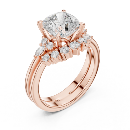 Mixed Shape Lab Grown Diamond Halo Ring