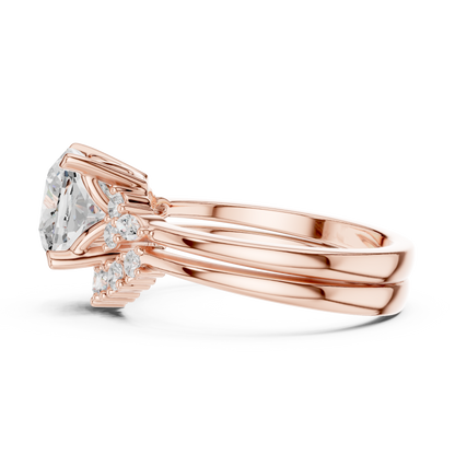 Mixed Shape Lab Grown Diamond Halo Ring